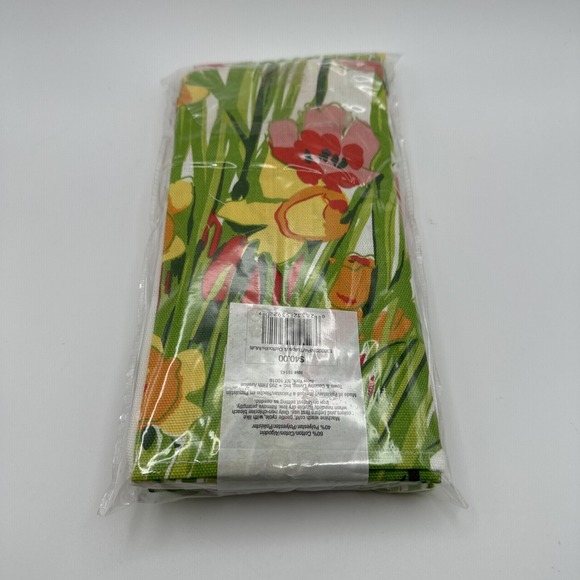 Vintage Vera Neuman Vintage Cloth Fabric Napkins Set 4 New Flowers Floral Spring - Picture 3 of 4